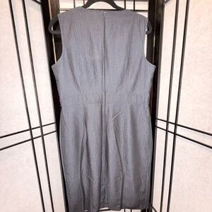 Chaps Charcoal Sleeveless Midi Dress